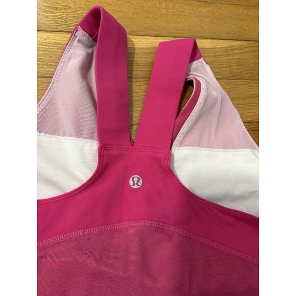 Lululemon Size 12 Deep V Neck Tank Top Pink - Picture 3 of 4